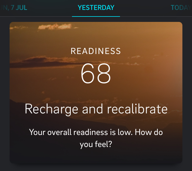 Oura ring readiness