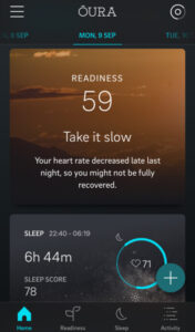 Oura ring low score readiness