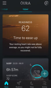 time to ease up oura ring